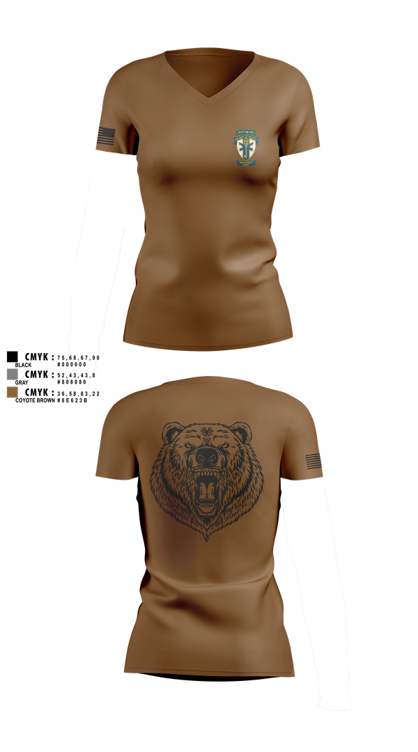 Womens Short Sleeve Vneck Shirt, HQ, 309TH MI BN, , Teamtime, Team time, sublimation, custom sports apparel, team uniforms, spirit wear, spiritwear, sports uniforms, custom shirts, team store, custom team store, fundraiser sports, apparel fundraiser