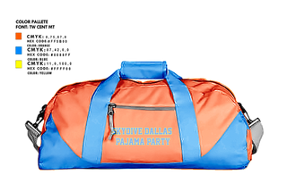 Duffle Bag, Skydive Dallas Pajama Party, Water Polo, Teamtime, Team time, sublimation, custom sports apparel, team uniforms, spirit wear, spiritwear, sports uniforms, custom shirts, team store, custom team store, fundraiser sports, apparel fundraiser