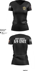 Hays County Sheriff’s Office 39669531 Women's Short Sleeve V-neck Shirt - 324