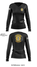 Jenkins police department 17162344 Women's Long Sleeve V-neck Shirt - 1