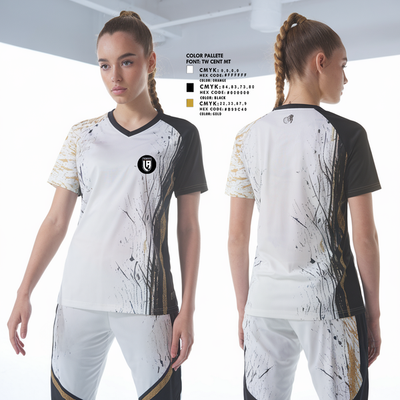 Los Angeles Soccer Club 64237335 Women's Short Sleeve V-neck Shirt - 1