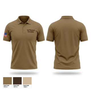 Short Sleeve Performance Polo, 1st Medical Battalion, Navy, Teamtime, Team time, sublimation, custom sports apparel, team uniforms, spirit wear, spiritwear, sports uniforms, custom shirts, team store, custom team store, fundraiser sports, apparel fundraiser