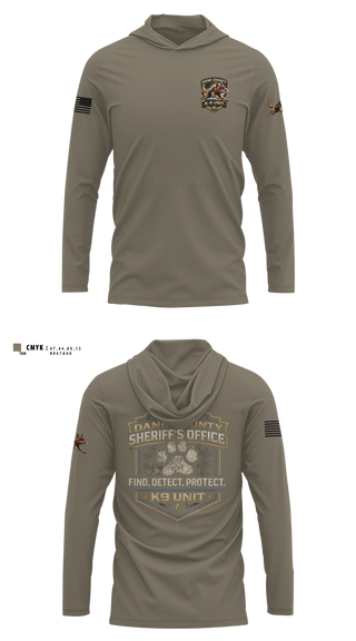 Long Sleeve Hooded Sun Shirt, Dane County K9, Police, Teamtime, Team time, sublimation, custom sports apparel, team uniforms, spirit wear, spiritwear, sports uniforms, custom shirts, team store, custom team store, fundraiser sports, apparel fundraiser