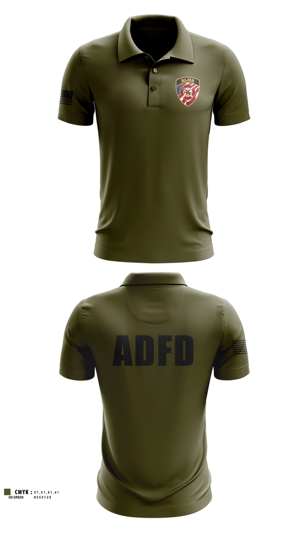 Short Sleeve Performance Polo, Alma District Fire Department, Fire Department, Teamtime, Team time, sublimation, custom sports apparel, team uniforms, spirit wear, spiritwear, sports uniforms, custom shirts, team store, custom team store, fundraiser sports, apparel fundraiser