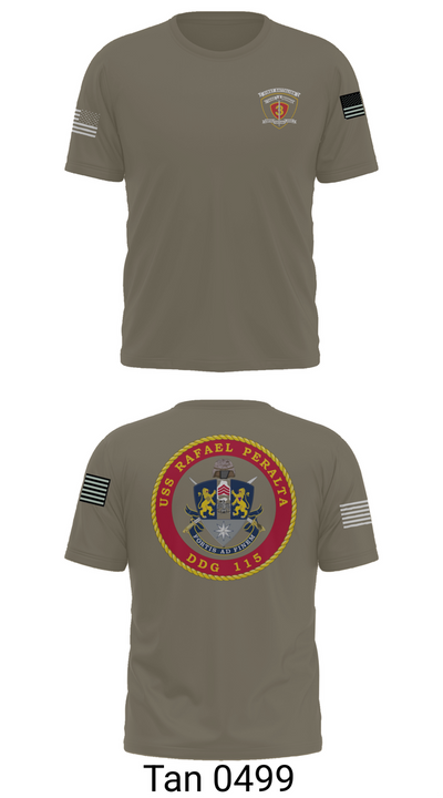USS Rafael Peralta DDG 115 35678200 Short Sleeve Performance Shirt - 72