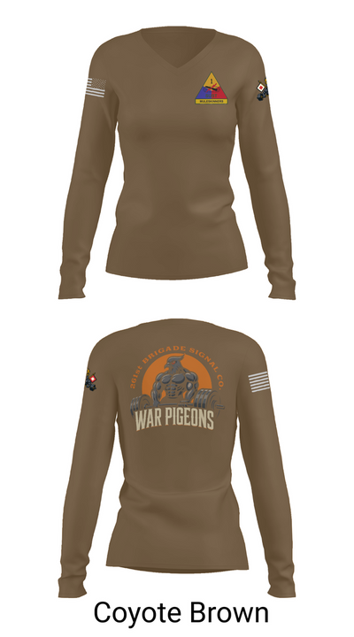 261st War Pigeons Women's Long Sleeve V-neck Shirt - 17