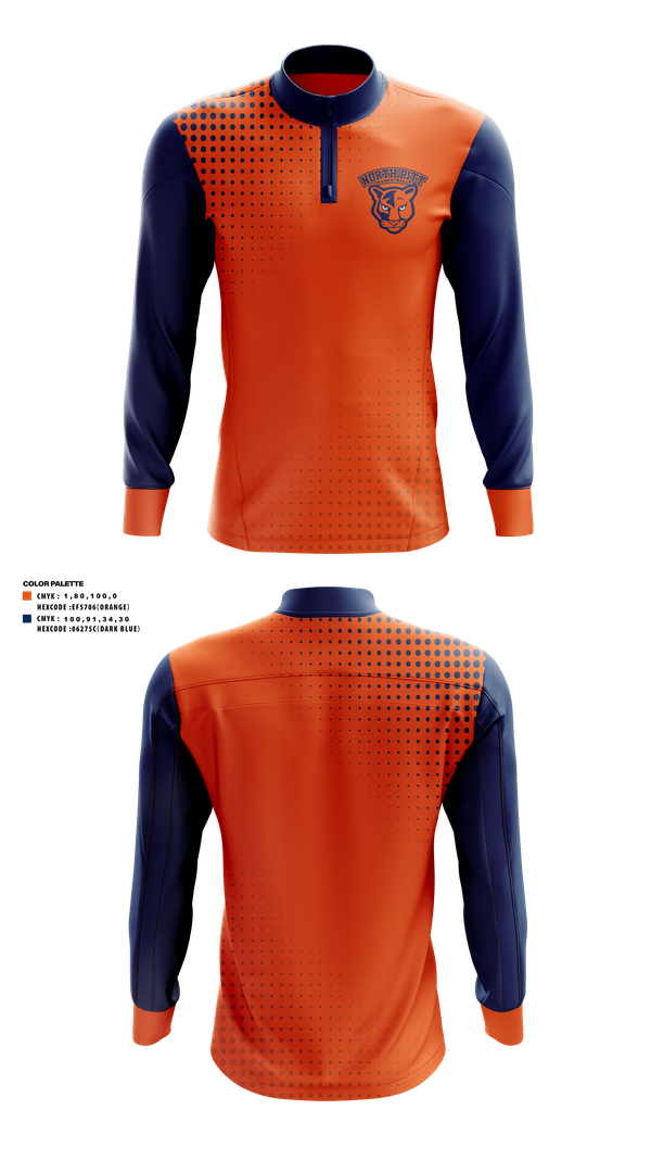 Quarter Zip Jacket, North Pitt High School Basketball, Men's Basketball, Teamtime, Team time, sublimation, custom sports apparel, team uniforms, spirit wear, spiritwear, sports uniforms, custom shirts, team store, custom team store, fundraiser sports, apparel fundraiser