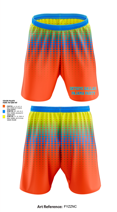 Skydive Dallas Pajama Party 6705089 Athletic Shorts With Pockets - 1