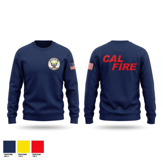 Crew Neck Sweatshirt, CAL FIRE, Fire Department, Teamtime, Team time, sublimation, custom sports apparel, team uniforms, spirit wear, spiritwear, sports uniforms, custom shirts, team store, custom team store, fundraiser sports, apparel fundraiser