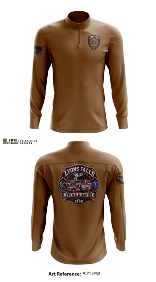 Quarter Zip Jacket, Lyons falls fire, Fire Department, Teamtime, Team time, sublimation, custom sports apparel, team uniforms, spirit wear, spiritwear, sports uniforms, custom shirts, team store, custom team store, fundraiser sports, apparel fundraiser