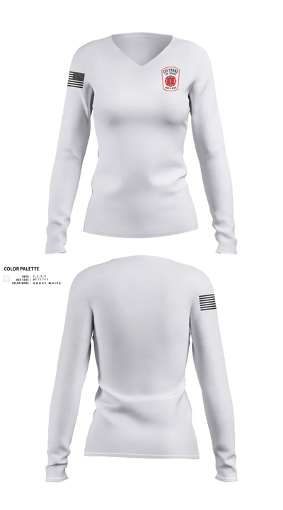 Coeymans Fire Co. #1 84362833 Women's Long Sleeve V-neck Shirt - 23