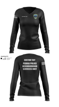 Peoria Police Department Women's Long Sleeve V-neck Shirt - 21