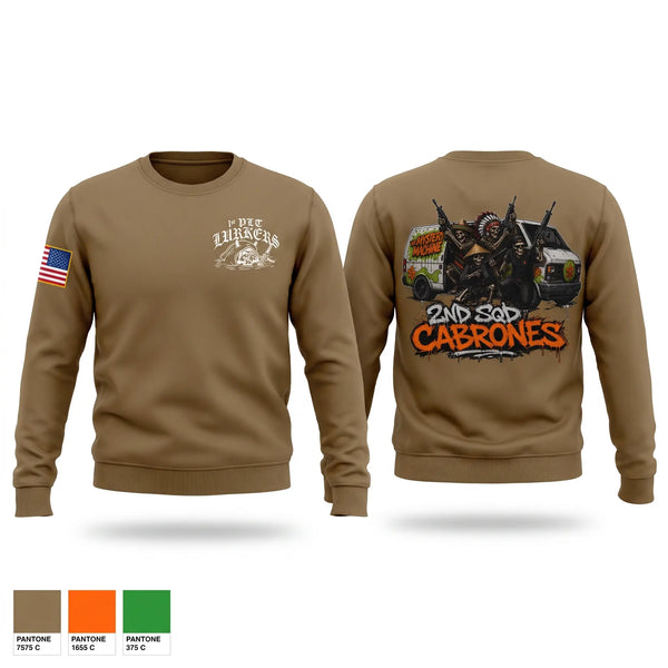 Crew Neck Sweatshirt, 1st PLT Lurkers, Army, Teamtime, Team time, sublimation, custom sports apparel, team uniforms, spirit wear, spiritwear, sports uniforms, custom shirts, team store, custom team store, fundraiser sports, apparel fundraiser