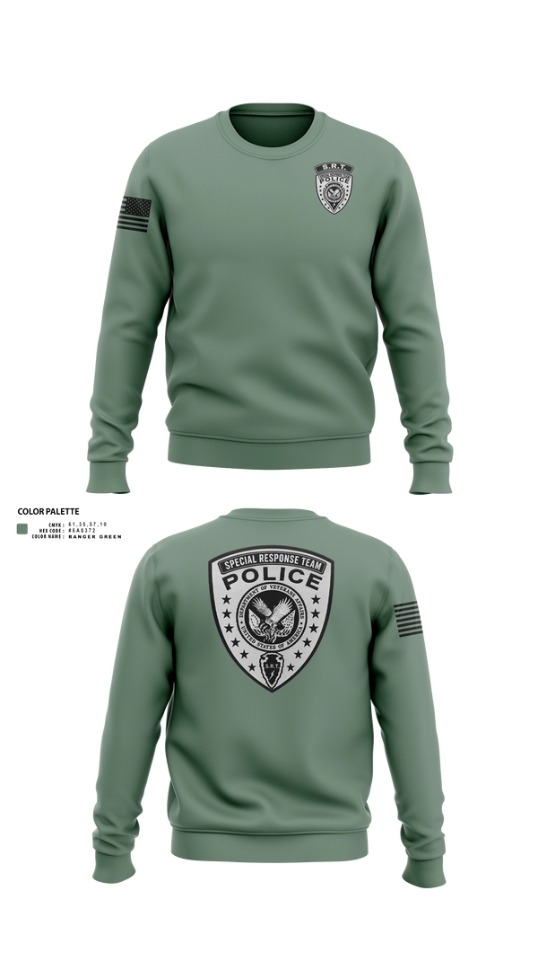 Crew Neck Sweatshirt, Veterans Affairs Police Special Response Team, Police, Teamtime, Team time, sublimation, custom sports apparel, team uniforms, spirit wear, spiritwear, sports uniforms, custom shirts, team store, custom team store, fundraiser sports, apparel fundraiser