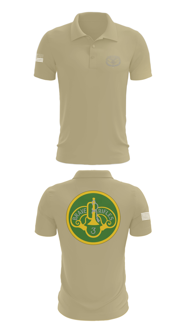 Short Sleeve Performance Polo, 3d Cavalry Regiment, Army, Teamtime, Team time, sublimation, custom sports apparel, team uniforms, spirit wear, spiritwear, sports uniforms, custom shirts, team store, custom team store, fundraiser sports, apparel fundraiser