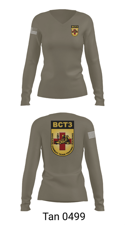 BCT3 20185528 Women's Long Sleeve V-neck Shirt - 77