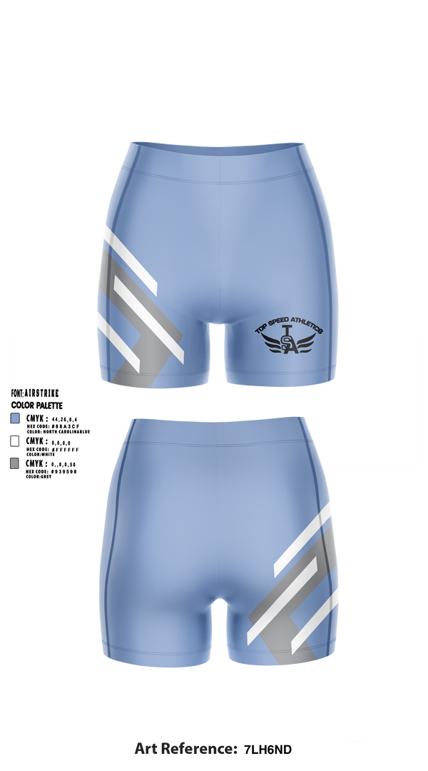 Womens Compression Shorts, Top Speed Athletics, Track & Field, Teamtime, Team time, sublimation, custom sports apparel, team uniforms, spirit wear, spiritwear, sports uniforms, custom shirts, team store, custom team store, fundraiser sports, apparel fundraiser