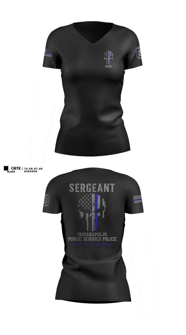 Womens Short Sleeve Vneck Shirt, IPSPD, Police, Teamtime, Team time, sublimation, custom sports apparel, team uniforms, spirit wear, spiritwear, sports uniforms, custom shirts, team store, custom team store, fundraiser sports, apparel fundraiser
