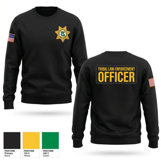 Crew Neck Sweatshirt, Tribal Law Enforcement, Police, Teamtime, Team time, sublimation, custom sports apparel, team uniforms, spirit wear, spiritwear, sports uniforms, custom shirts, team store, custom team store, fundraiser sports, apparel fundraiser