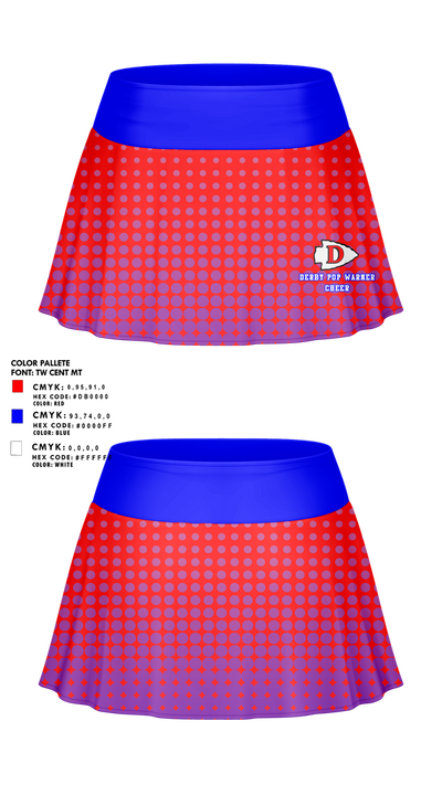Derby Pop Warner Cheer 42817378 Skort - 1