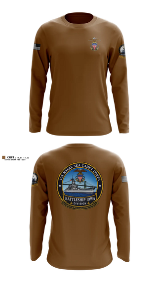 Long Sleeve Performance Shirt, U.S. Naval Sea Cadet Corps Battleship Iowa Division, Navy, Teamtime, Team time, sublimation, custom sports apparel, team uniforms, spirit wear, spiritwear, sports uniforms, custom shirts, team store, custom team store, fundraiser sports, apparel fundraiser