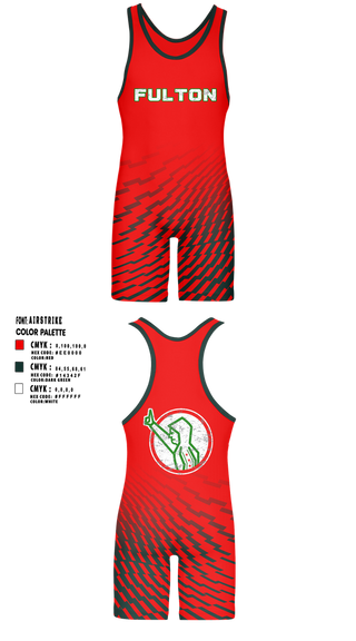 Wrestling Singlet, Fulton, Wrestling, Teamtime, Team time, sublimation, custom sports apparel, team uniforms, spirit wear, spiritwear, sports uniforms, custom shirts, team store, custom team store, fundraiser sports, apparel fundraiser