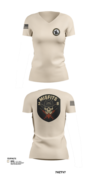 Womens Short Sleeve Vneck Shirt, 2-8 Cav, HHC, Medic Platoon, , Teamtime, Team time, sublimation, custom sports apparel, team uniforms, spirit wear, spiritwear, sports uniforms, custom shirts, team store, custom team store, fundraiser sports, apparel fundraiser