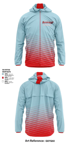 Windbreaker, Porterville Rampage 10u, Softball, Teamtime, Team time, sublimation, custom sports apparel, team uniforms, spirit wear, spiritwear, sports uniforms, custom shirts, team store, custom team store, fundraiser sports, apparel fundraiser