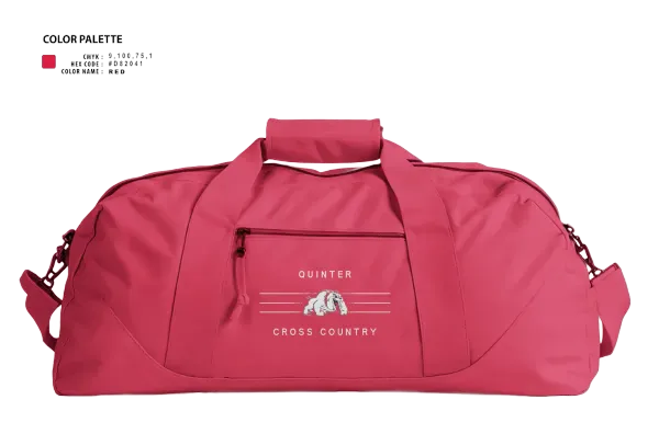 Duffle Bag, Quinter Bulldogs, Cross Country, Teamtime, Team time, sublimation, custom sports apparel, team uniforms, spirit wear, spiritwear, sports uniforms, custom shirts, team store, custom team store, fundraiser sports, apparel fundraiser