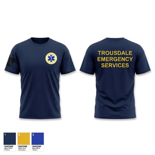 Old School Cotton Feel Shirt, Trousdale County EMS, EMS/EMT, Teamtime, Team time, sublimation, custom sports apparel, team uniforms, spirit wear, spiritwear, sports uniforms, custom shirts, team store, custom team store, fundraiser sports, apparel fundraiser