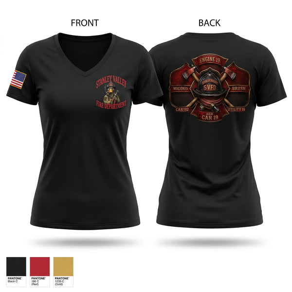 Womens Short Sleeve Vneck Shirt, Jacob, Fire Department, Teamtime, Team time, sublimation, custom sports apparel, team uniforms, spirit wear, spiritwear, sports uniforms, custom shirts, team store, custom team store, fundraiser sports, apparel fundraiser