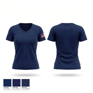 Womens Short Sleeve Vneck Shirt, Plymouth Police Department, Police, Teamtime, Team time, sublimation, custom sports apparel, team uniforms, spirit wear, spiritwear, sports uniforms, custom shirts, team store, custom team store, fundraiser sports, apparel fundraiser
