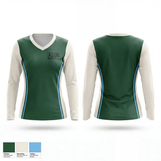 Womens Long Sleeve Vneck Shirt, Acorns to Great Oaks, Men's Basketball, Teamtime, Team time, sublimation, custom sports apparel, team uniforms, spirit wear, spiritwear, sports uniforms, custom shirts, team store, custom team store, fundraiser sports, apparel fundraiser