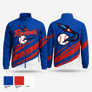 Windbreaker, Space Coast Rockets, Baseball, Teamtime, Team time, sublimation, custom sports apparel, team uniforms, spirit wear, spiritwear, sports uniforms, custom shirts, team store, custom team store, fundraiser sports, apparel fundraiser