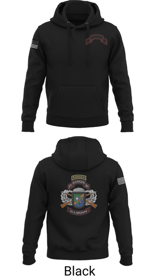 Hoodie, 1/75 Ranger Battalion, Army, Teamtime, Team time, sublimation, custom sports apparel, team uniforms, spirit wear, spiritwear, sports uniforms, custom shirts, team store, custom team store, fundraiser sports, apparel fundraiser