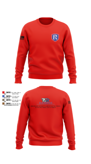 Crew Neck Sweatshirt, RICS Raiders, Army, Teamtime, Team time, sublimation, custom sports apparel, team uniforms, spirit wear, spiritwear, sports uniforms, custom shirts, team store, custom team store, fundraiser sports, apparel fundraiser