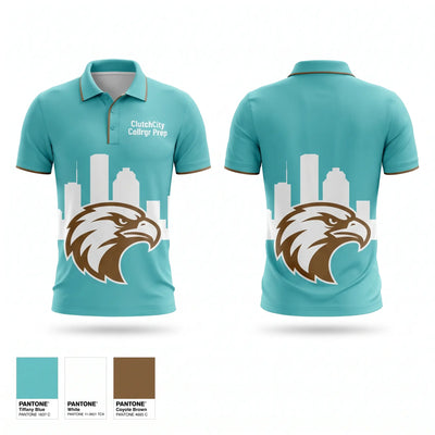 ClutchCity Collrgr Prep Short Sleeve Performance Polo - 1