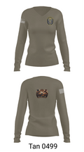 USS CAPE ST. GEORGE 53207398 Women's Long Sleeve V-neck Shirt - 73