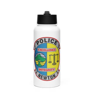 Newton Police Department 7766110 Stainless Steel Water Bottle with a Straw Lid