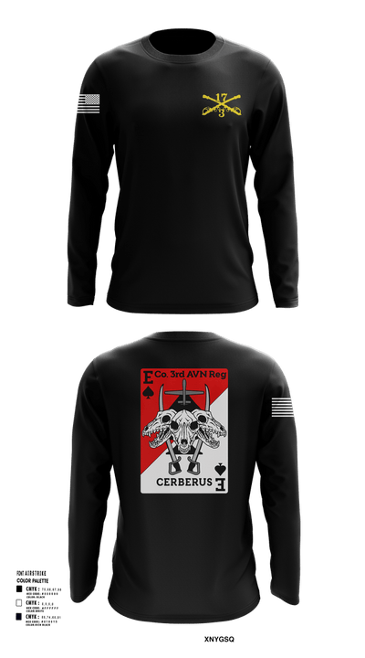 E CO 3RD AVN REGT 35766717 Long Sleeve Performance Shirt 102