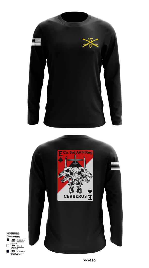 Long Sleeve Performance Shirt, E CO 3RD AVN REGT, , Teamtime, Team time, sublimation, custom sports apparel, team uniforms, spirit wear, spiritwear, sports uniforms, custom shirts, team store, custom team store, fundraiser sports, apparel fundraiser