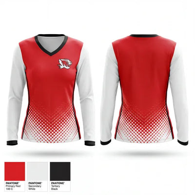 Princeton Tigers 21991828 Women's Long Sleeve V-neck Shirt - 1