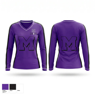 Middletown Women's Long Sleeve V-neck Shirt - 1