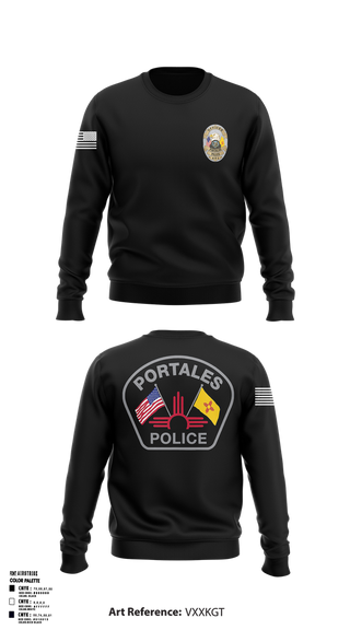 Crew Neck Sweatshirt, Portales Police Department, Police, Teamtime, Team time, sublimation, custom sports apparel, team uniforms, spirit wear, spiritwear, sports uniforms, custom shirts, team store, custom team store, fundraiser sports, apparel fundraiser