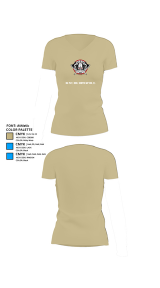 Womens Short Sleeve Vneck Shirt, HQ PLT, HHC, 508th MP BN (D), , Teamtime, Team time, sublimation, custom sports apparel, team uniforms, spirit wear, spiritwear, sports uniforms, custom shirts, team store, custom team store, fundraiser sports, apparel fundraiser