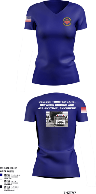 Women's Short Sleeve Vneck Shirt, 452d Aeromedical Staging Squadron, Air Force, Teamtime, Team time, sublimation, custom sports apparel, team uniforms, spirit wear, spiritwear, sports uniforms, custom shirts, team store, custom team store, fundraiser sports, apparel fundraiser