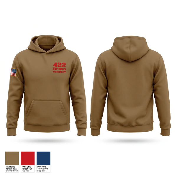 Hoodie, 422 Bravo company, Army, Teamtime, Team time, sublimation, custom sports apparel, team uniforms, spirit wear, spiritwear, sports uniforms, custom shirts, team store, custom team store, fundraiser sports, apparel fundraiser