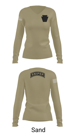 Womens Long Sleeve Vneck Shirt, , National Guard, Teamtime, Team time, sublimation, custom sports apparel, team uniforms, spirit wear, spiritwear, sports uniforms, custom shirts, team store, custom team store, fundraiser sports, apparel fundraiser