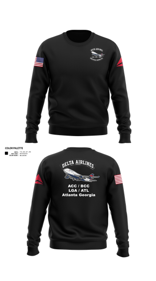 Crew Neck Sweatshirt, Delta Airlines, , Teamtime, Team time, sublimation, custom sports apparel, team uniforms, spirit wear, spiritwear, sports uniforms, custom shirts, team store, custom team store, fundraiser sports, apparel fundraiser