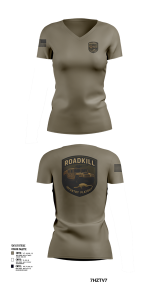 Womens Short Sleeve Vneck Shirt, ROADKILL, , Teamtime, Team time, sublimation, custom sports apparel, team uniforms, spirit wear, spiritwear, sports uniforms, custom shirts, team store, custom team store, fundraiser sports, apparel fundraiser